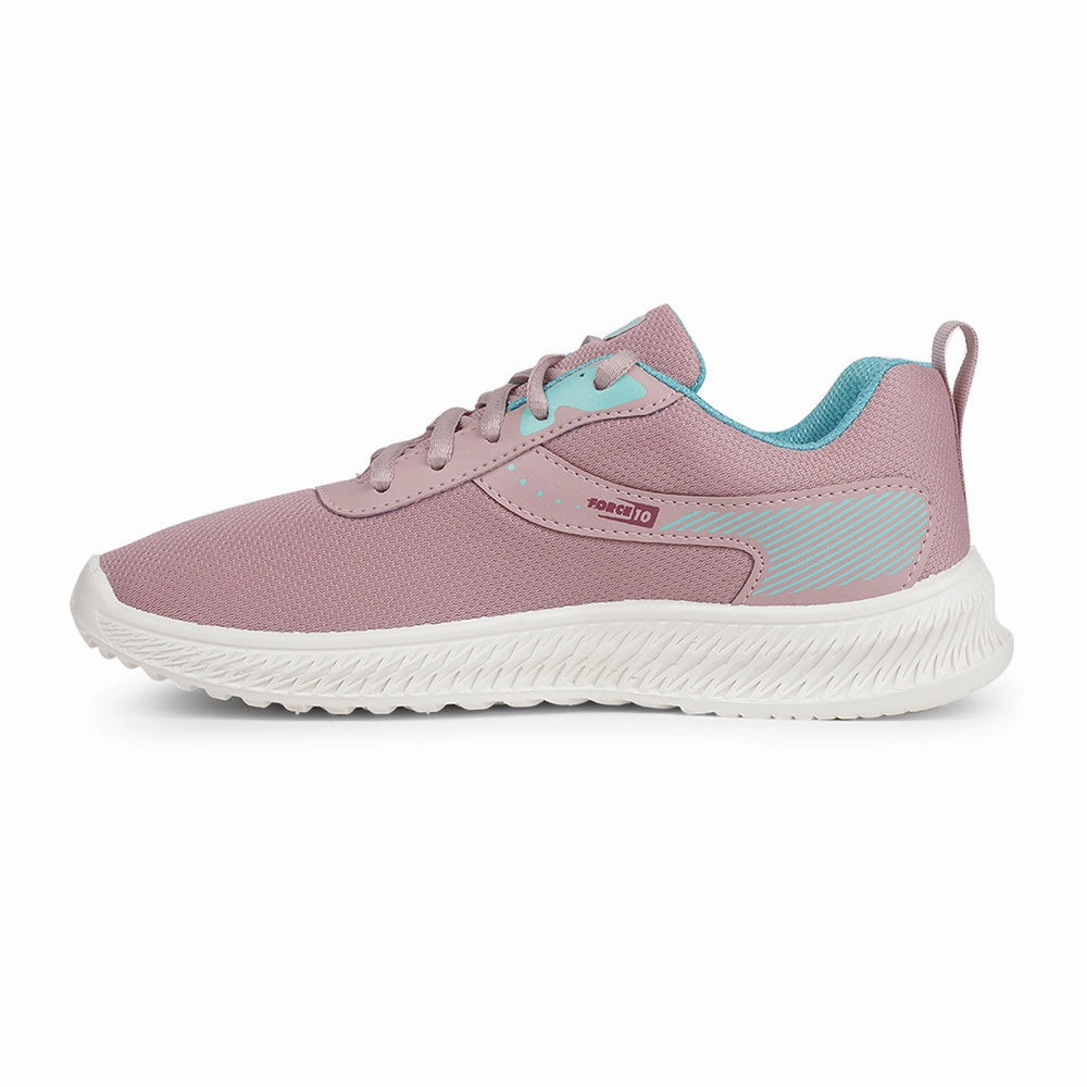 Force 10 Sports Peach Walking Shoes For Women OSLO-20E By Liberty Walking Shoes For Elderly