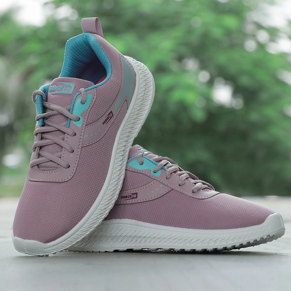 Force 10 Sports Peach Walking Shoes For Women OSLO-20E By Liberty Nice Comfortable Walking Shoes