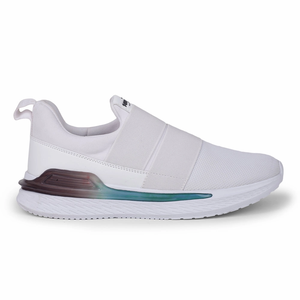 Force 10 White Sports Non Lacing Walking Shoes For Men BLAKES-2E By Liberty Best Walking Shoes For Seniors With Balance Problems