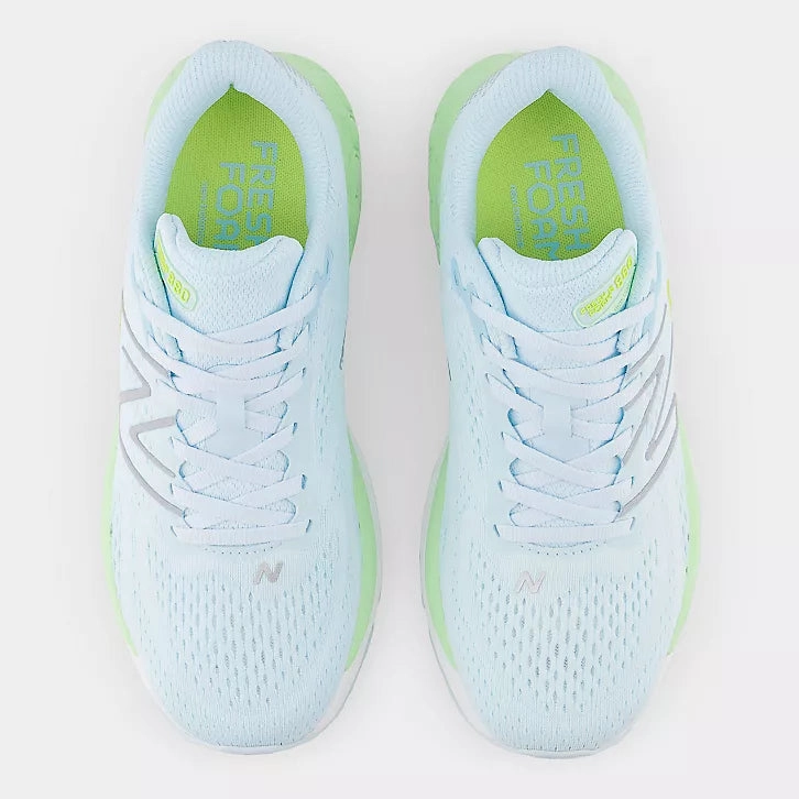 Fresh Foam X 880v13 - Blue with Green Aura Hiking Shoes Arch Support