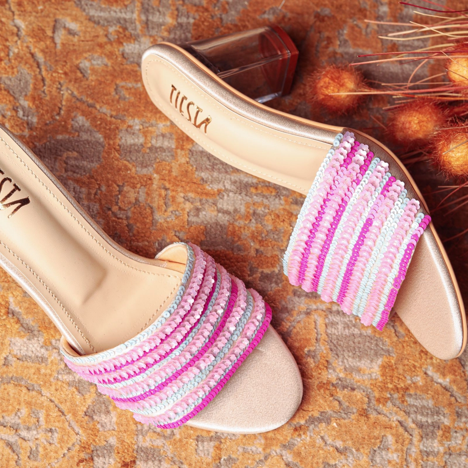 Zuri ( Bridal Sequins WHITE blocks wedding bridal shoes) Summer Casual Dress Shoes