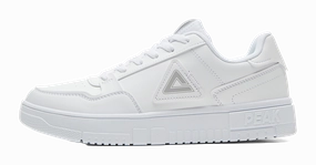 PEAK Air Force One Skateboard Shoes Men's Low top All White Light Gray Casual Slip On Shoes Arch Support