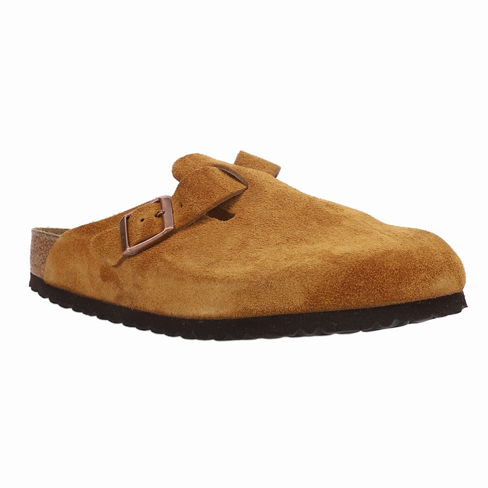 Birkibuc Boston Soft Footbed Suede Leather Clogs
