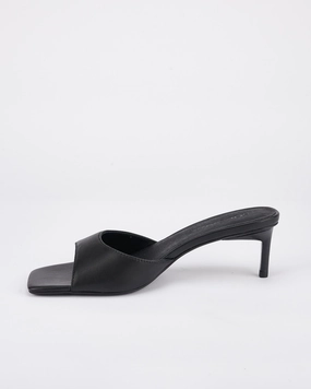 Ginny Mule Black High Heel Athletic Shoes