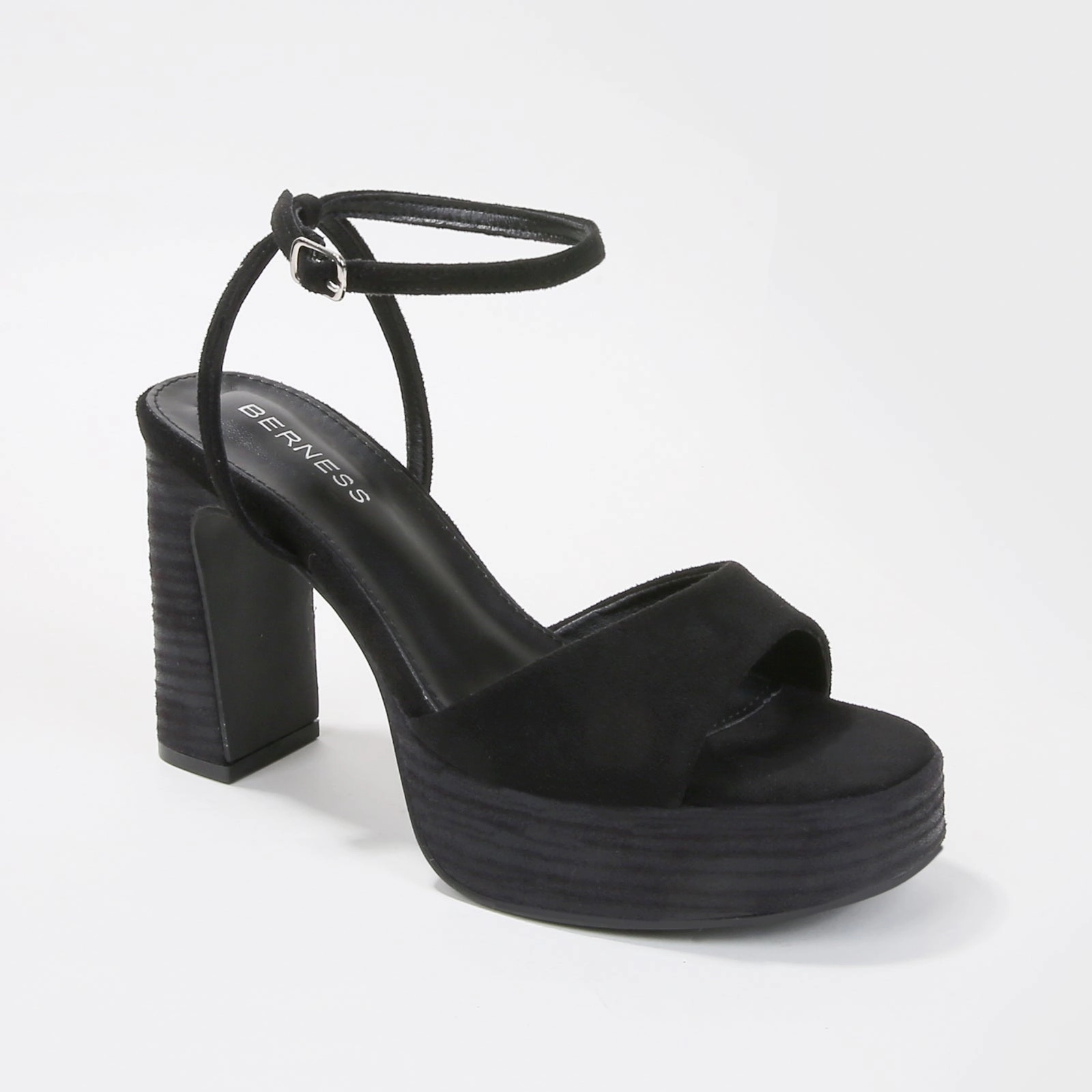 Quality High Heels Giulietta Suede Ankle Strap Platform Heels