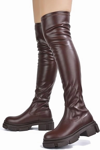 Combat Boots Steve Madden Campi Knee High Chunky Lug Round Toe Boots (Campi)