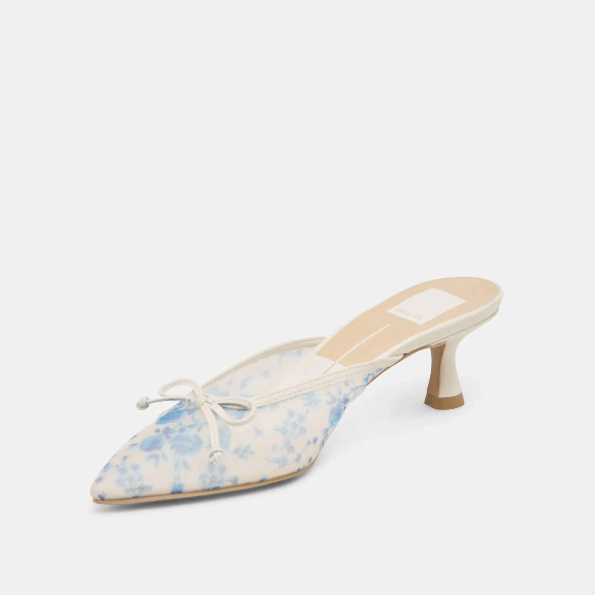 Barefoot Heels CLEO HEELS BLUE FLORAL MESH