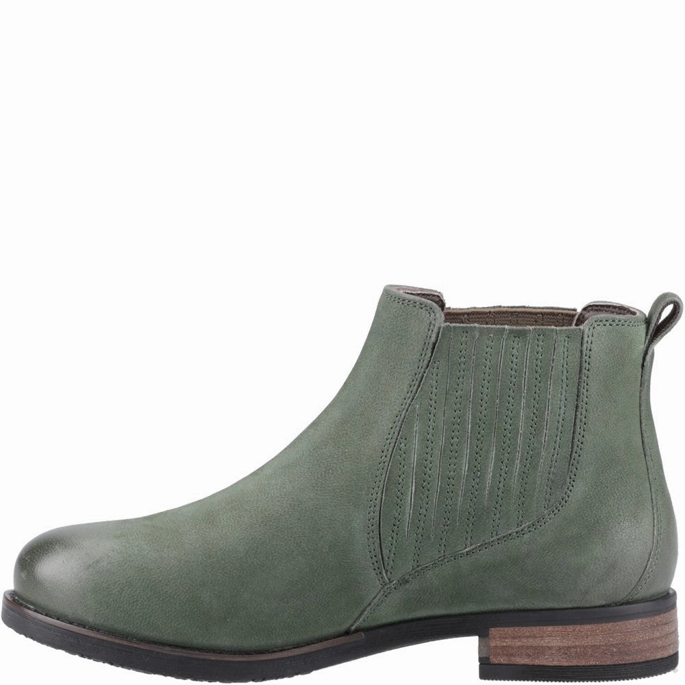 Green Edith Chelsea Boots Rubber Combat Boots