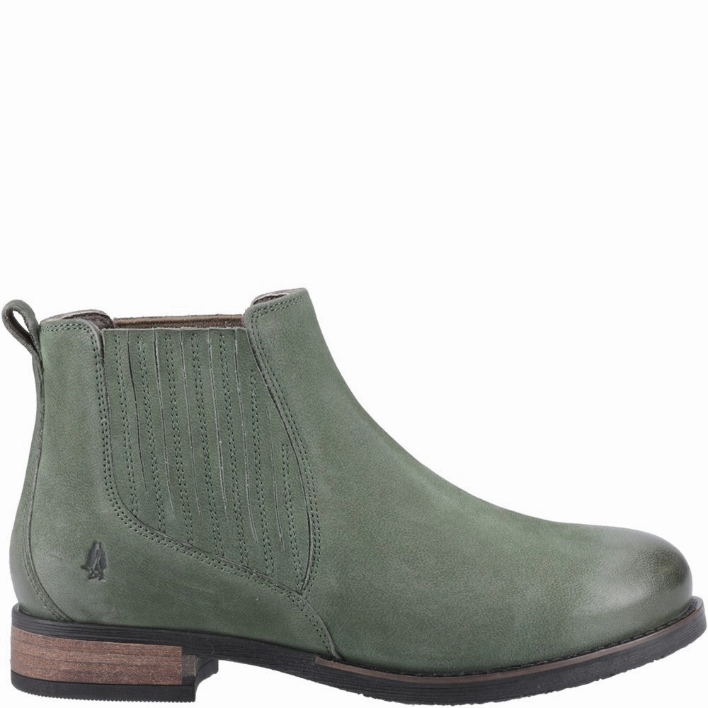 Green Edith Chelsea Boots Ankle High Combat Boots