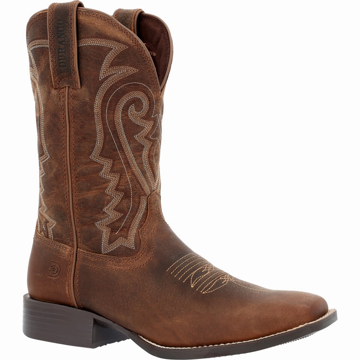 Durango Mens Westward Western Prairie Brown Leather Cowboy Boots Jodhpurs Boots