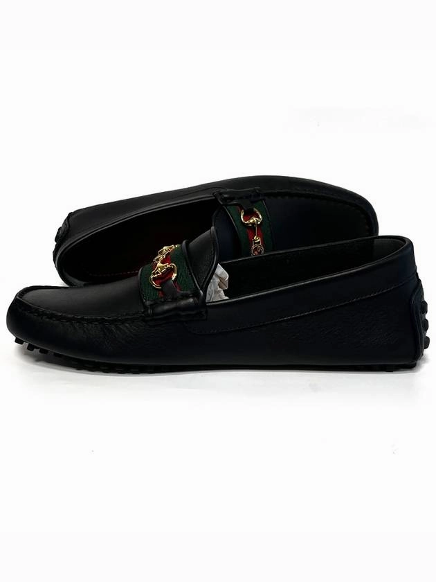 Comfortable Flat Shoes For Wide Feet Gucci Web Horsebit Driving Shoes Black