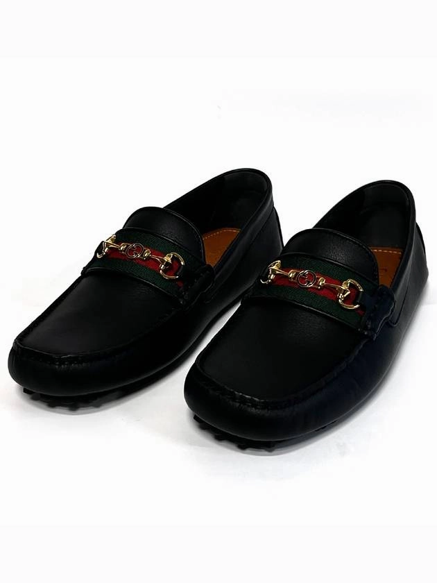 Stamp Speed Lace Flat Shoes Gucci Web Horsebit Driving Shoes Black