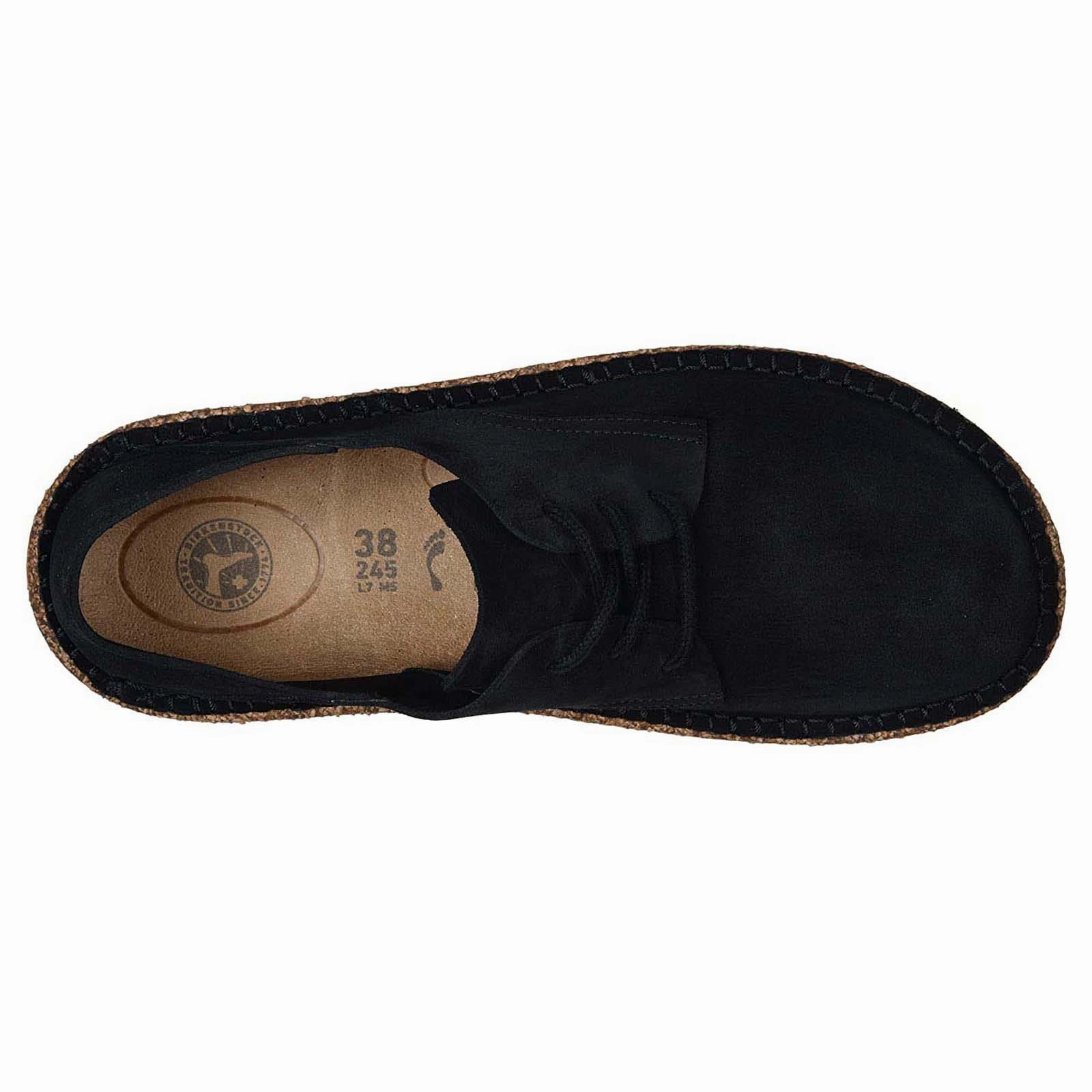 Arran Birkenstock Gary Suede Unisex Lace Up Black Shoes