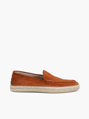 Palma Brandy Suede Espadrille Flat Shoes