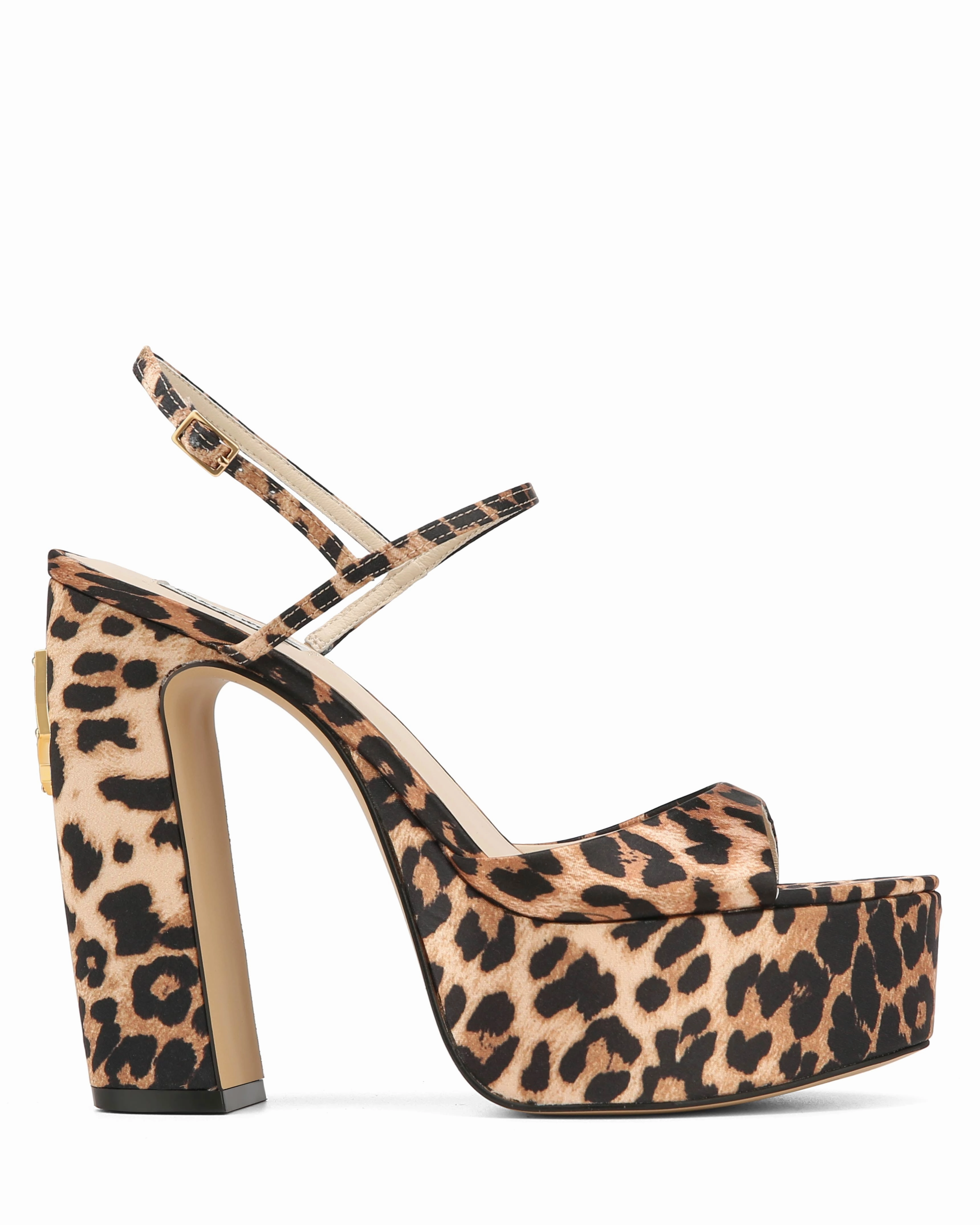 Fire Satin Leopard Thin High Heel Shoes