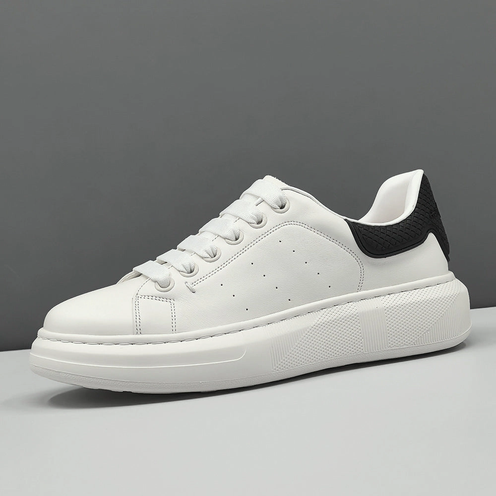 Flat Shoes Fancy Men Fashion Breathable Leather Flat Court Sneakers