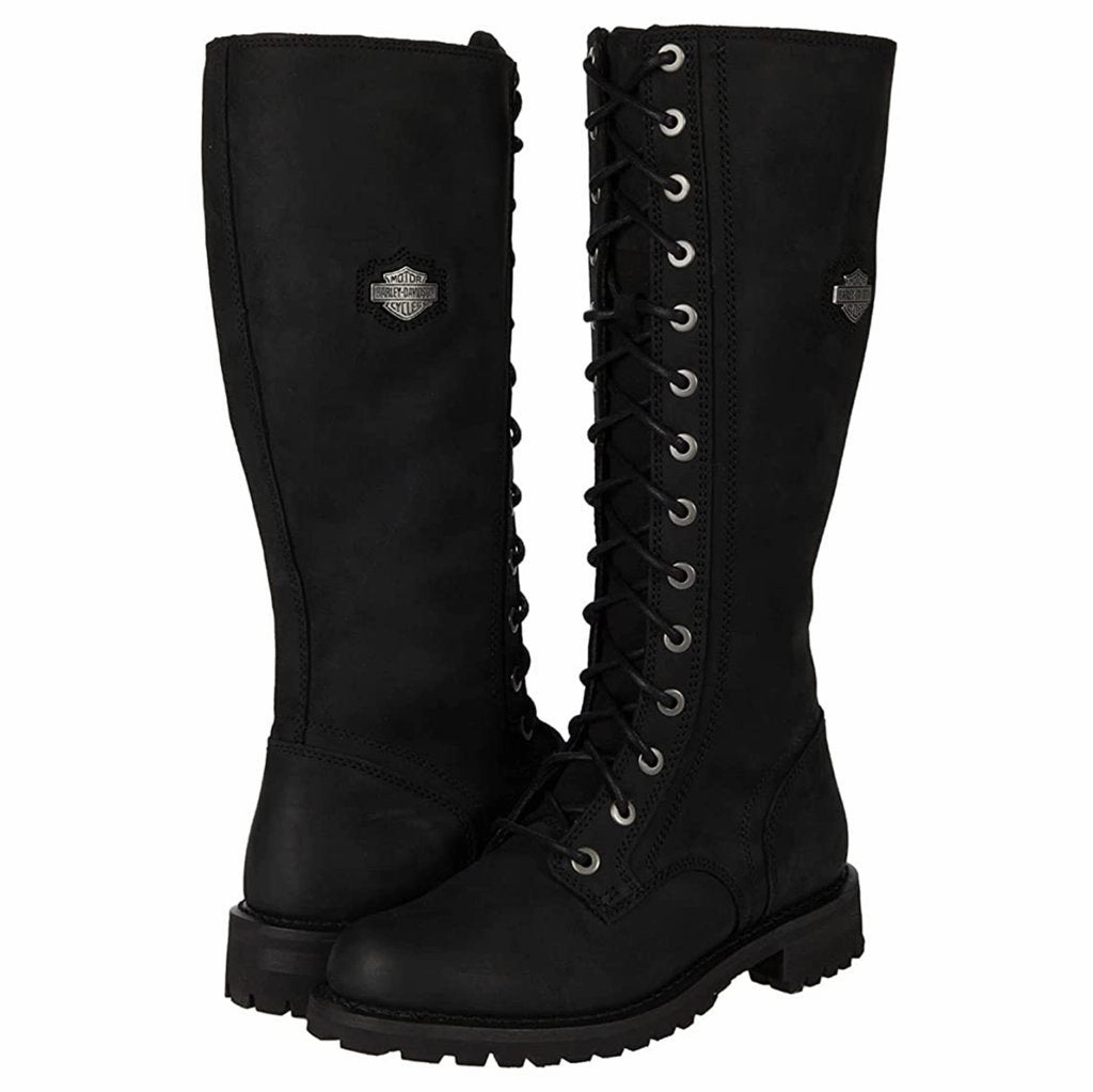 Harley Davidson Lornell Full Grain Leather Women's Knee High Riding Boots Boots Knee High Leather Boots