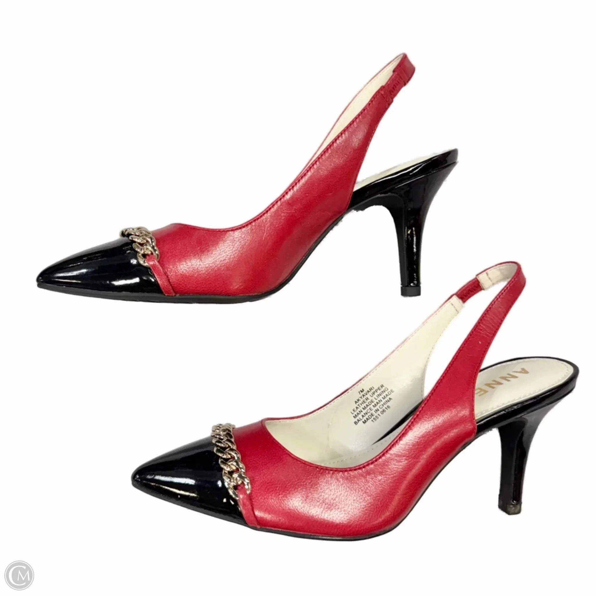 Shoes Heels Kitten By Anne Klein In Black & Red, Size: 7 Gel Cushions For High Heels