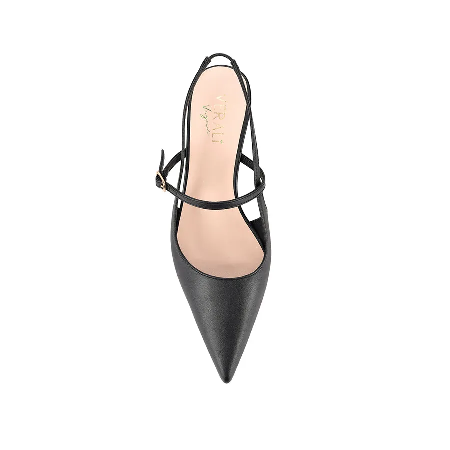 Matching High Heels And Bag Luce Slingback Kitten Heels - Black