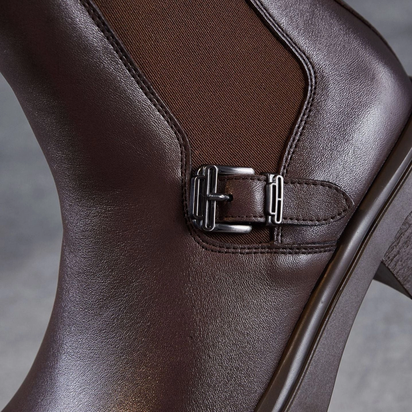 Dresses With Combat Boots Women's Minimalist Plain Leather Slip-on Ankle Boots