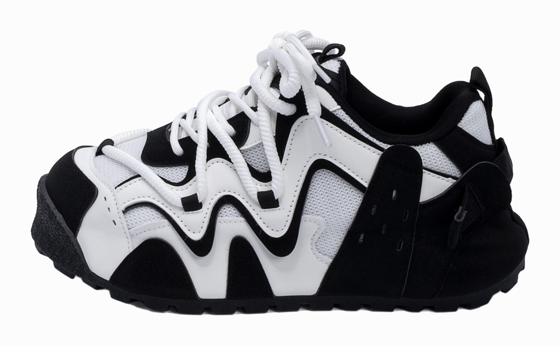 HUANQIU Coverage Lightweight Height Increasing Low top Casual Shoes Mens Black White