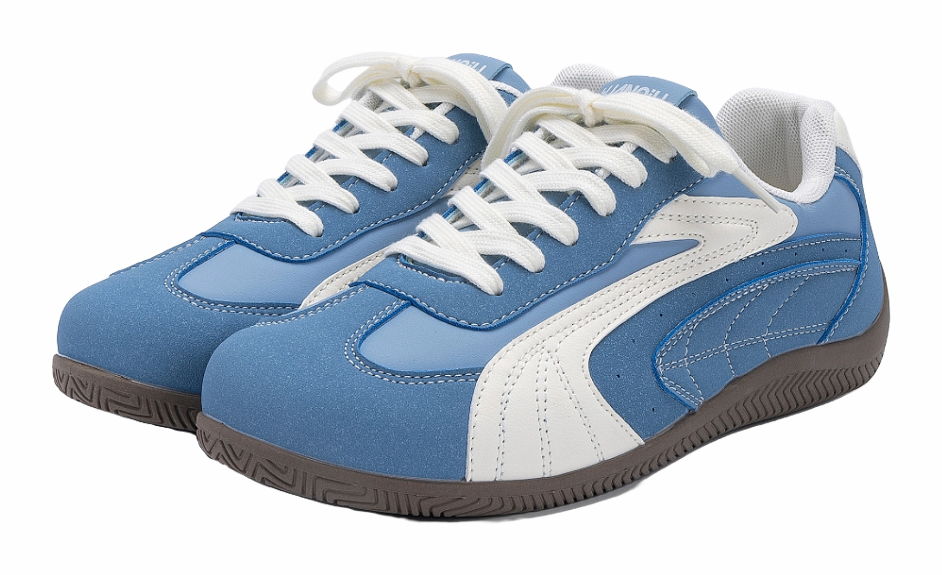 HUANQIU Coverage Lightweight Height Increasing Low top German Army Trainers Men's Blue Comfortable Shoes For Work Business Casual