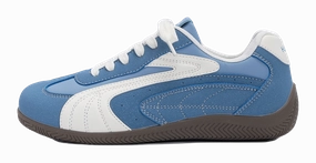 HUANQIU Coverage Lightweight Height Increasing Low top German Army Trainers Men's Blue Drive Hi Synthetic Leather Casual Hightop Sneaker Shoe