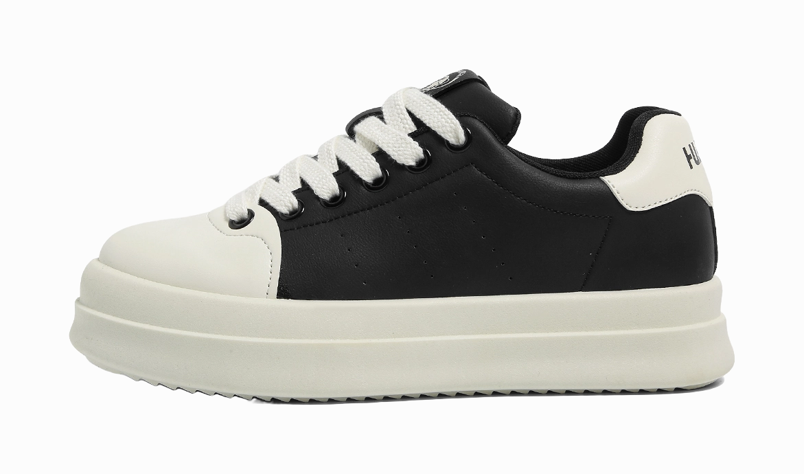 Slip-on Casual Dress Shoes HUANQIU Cushioning, Wear Resistant Low top Skateboard Shoes Men's Black White