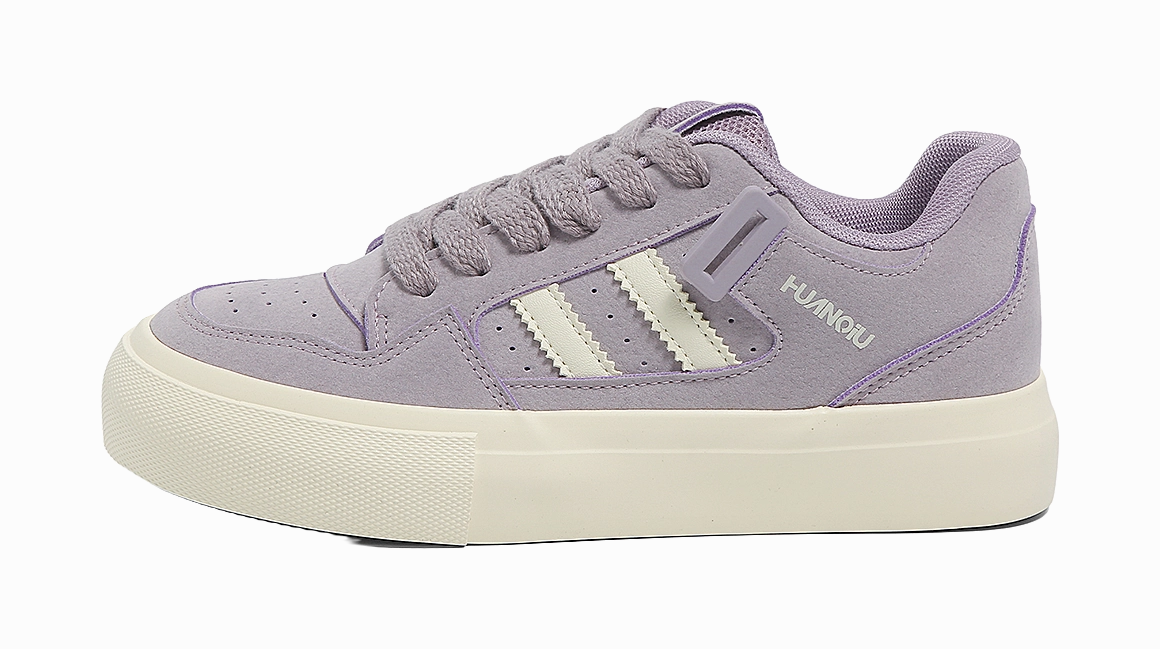 HUANQIU Slip Resistant Shock Absorbers With Abrasion Resistant Properties Low top Skateboard Shoes Women's Purple Court Graffik Sq Low Top Casual Skate Shoe