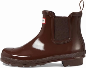 Hunter Women's Original Chelsea Gloss Rain Boot Combat Lace Up Boots