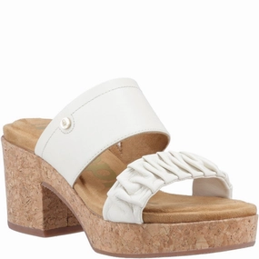 Sole Designer High Heel Shoes Hush Puppies Poppy Ruched Slide