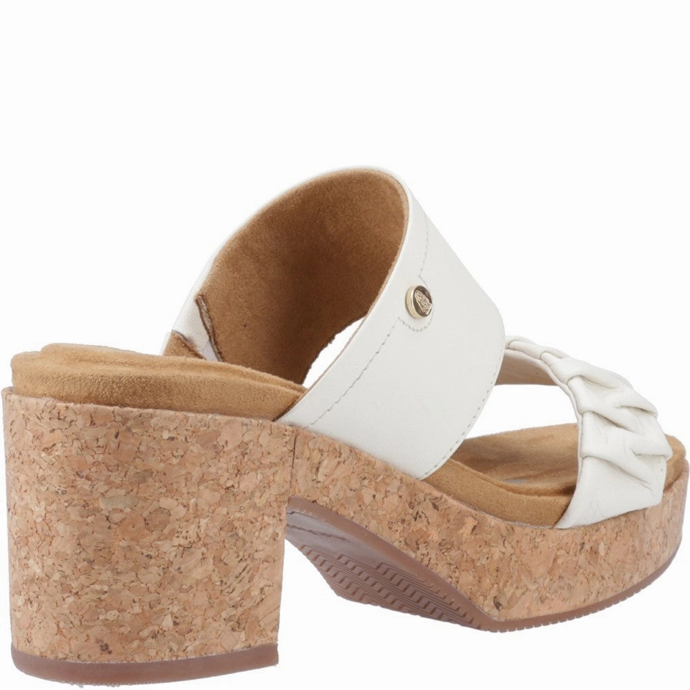 Leopard High Heel Chair Hush Puppies Poppy Ruched Slide