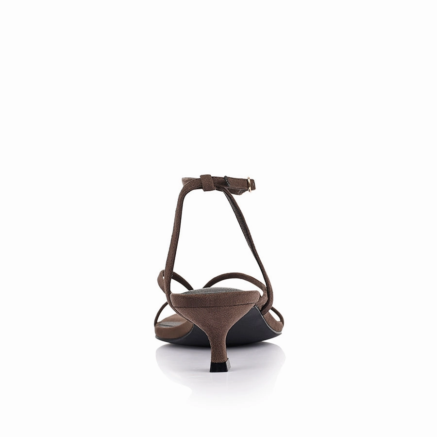 Happy Birthday Heels Images Maeve Kitten Heel Sandals - Chocolate Brown Micro