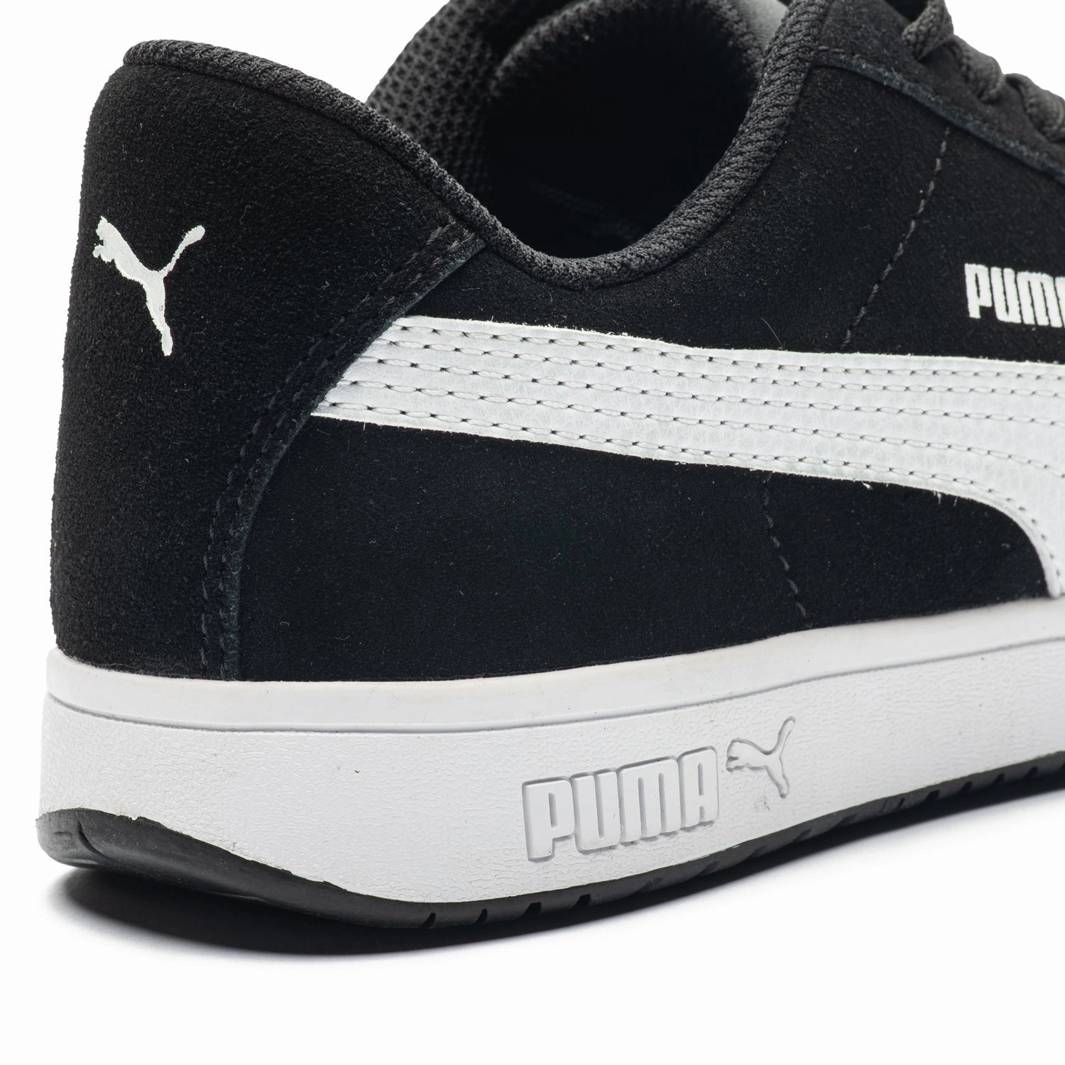 Puma Panelled Lace Up Casual Shoes Iconic Suede Black Low Composite Toe Safety Shoes 640013