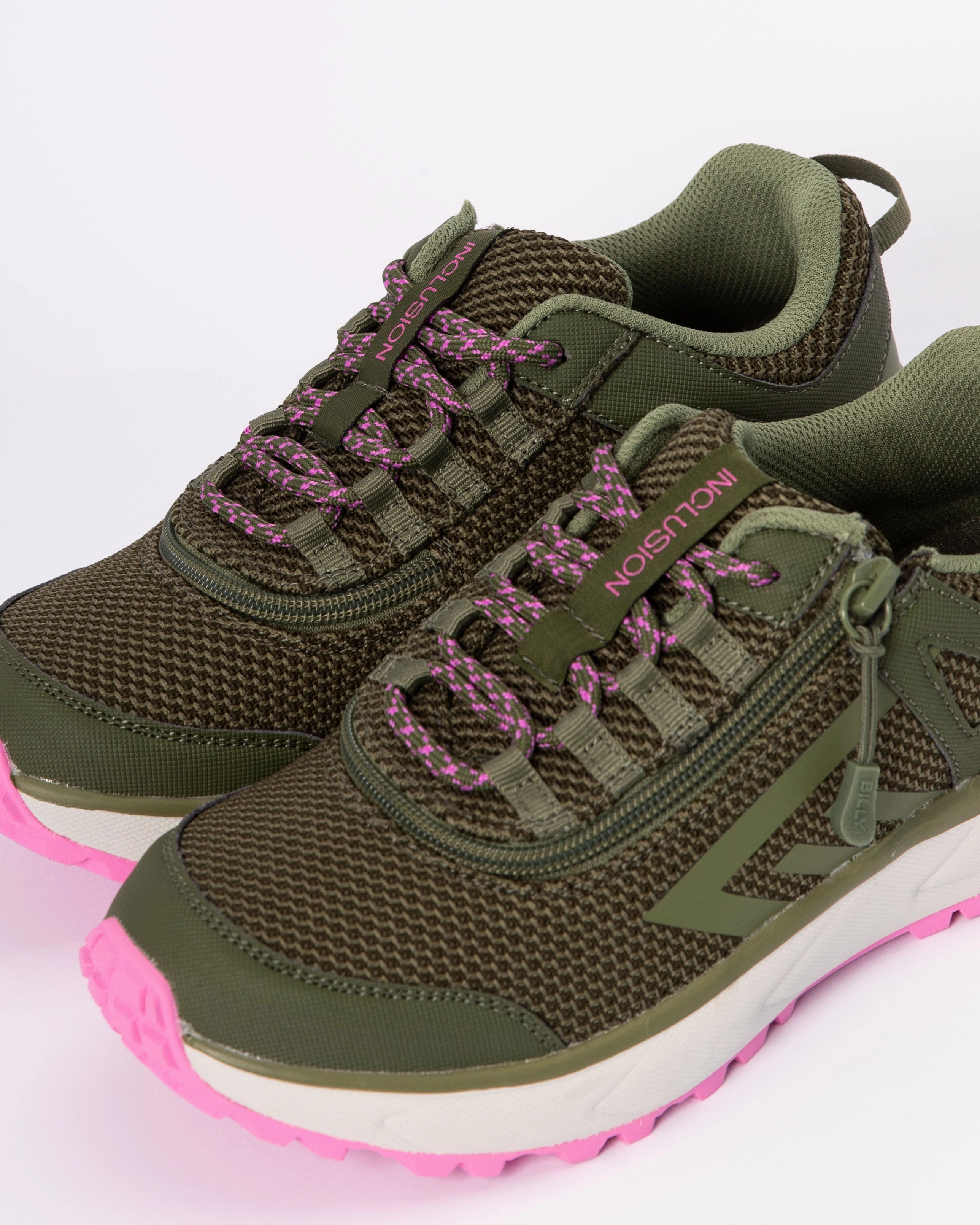 Inclusion Trail (Women) - Olive/Pink Eiger Trail Running Shoes