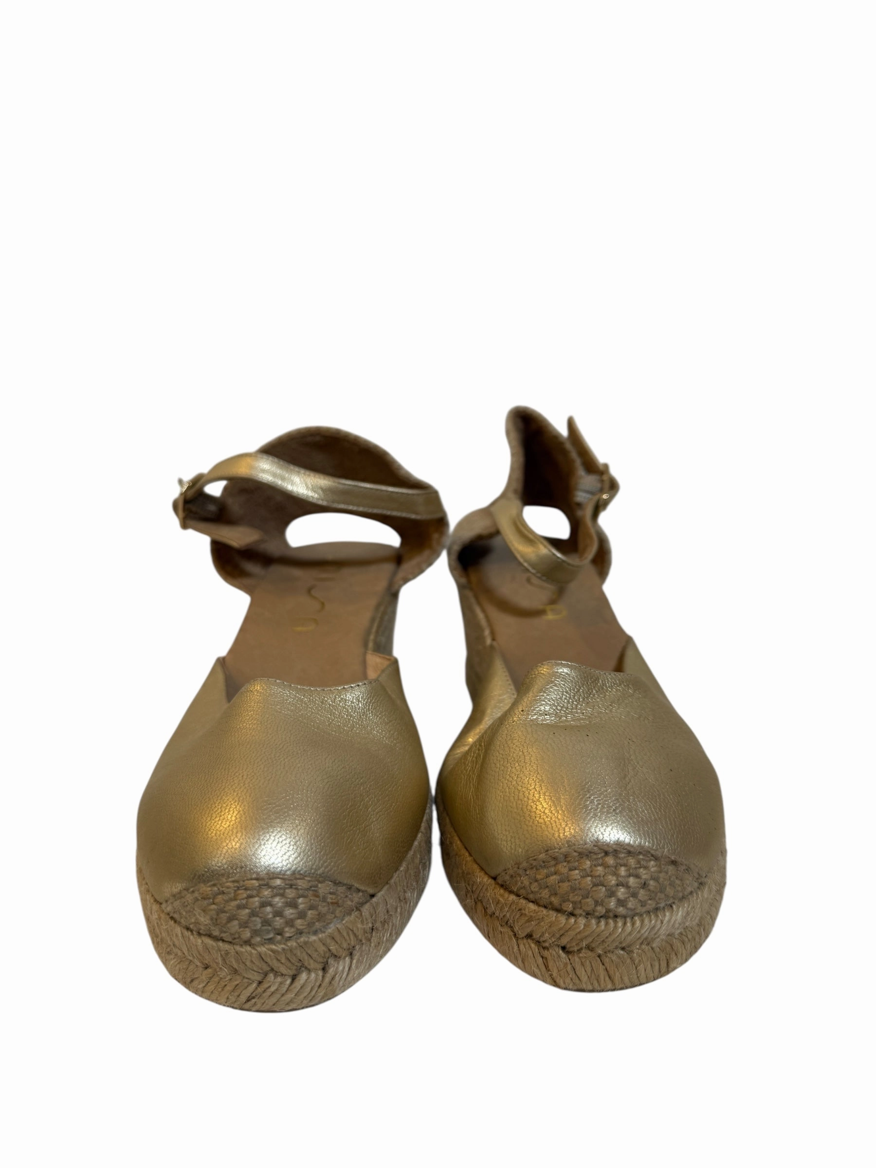 Unisa Gold Metallic Wedge Sandals (Size 8) EU 41 Casual Nike Running Shoes