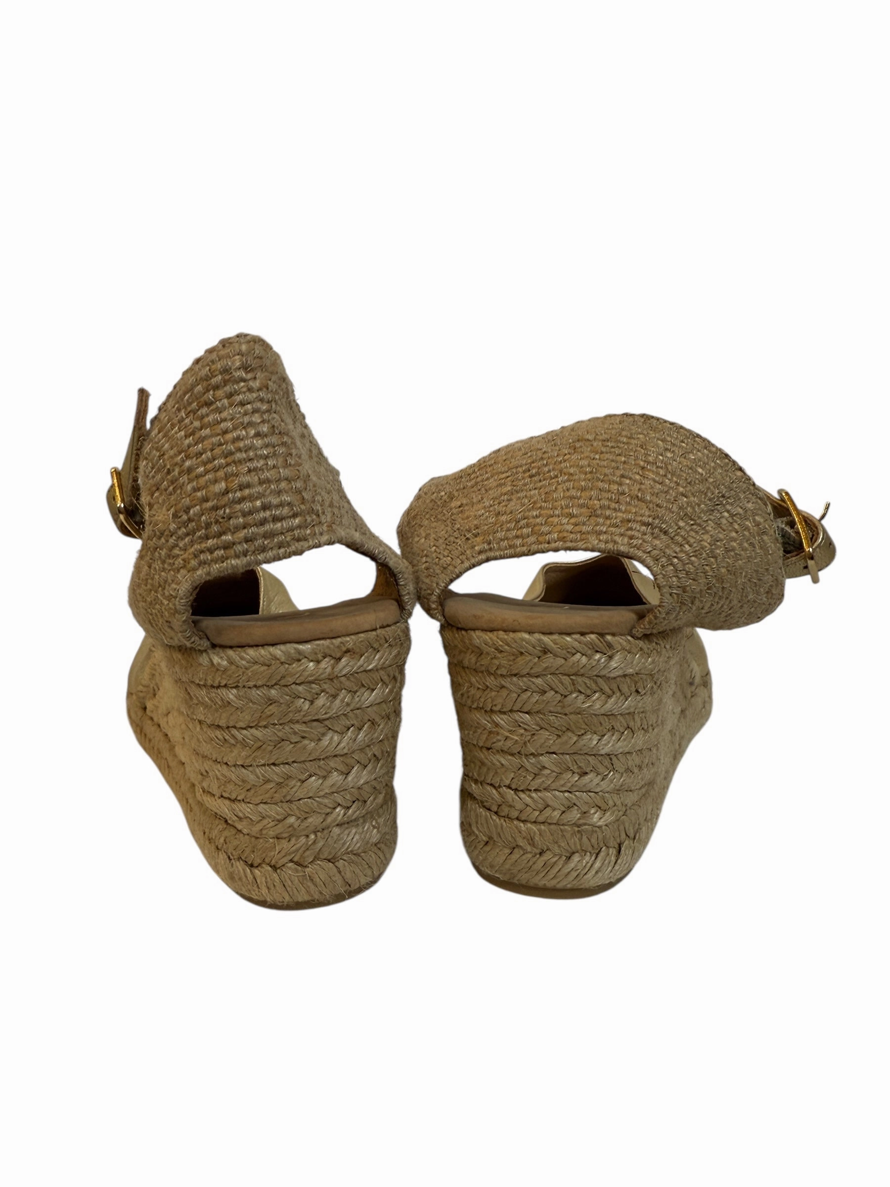 Athletic Shoes Business Casual Unisa Gold Metallic Wedge Sandals (Size 8) EU 41