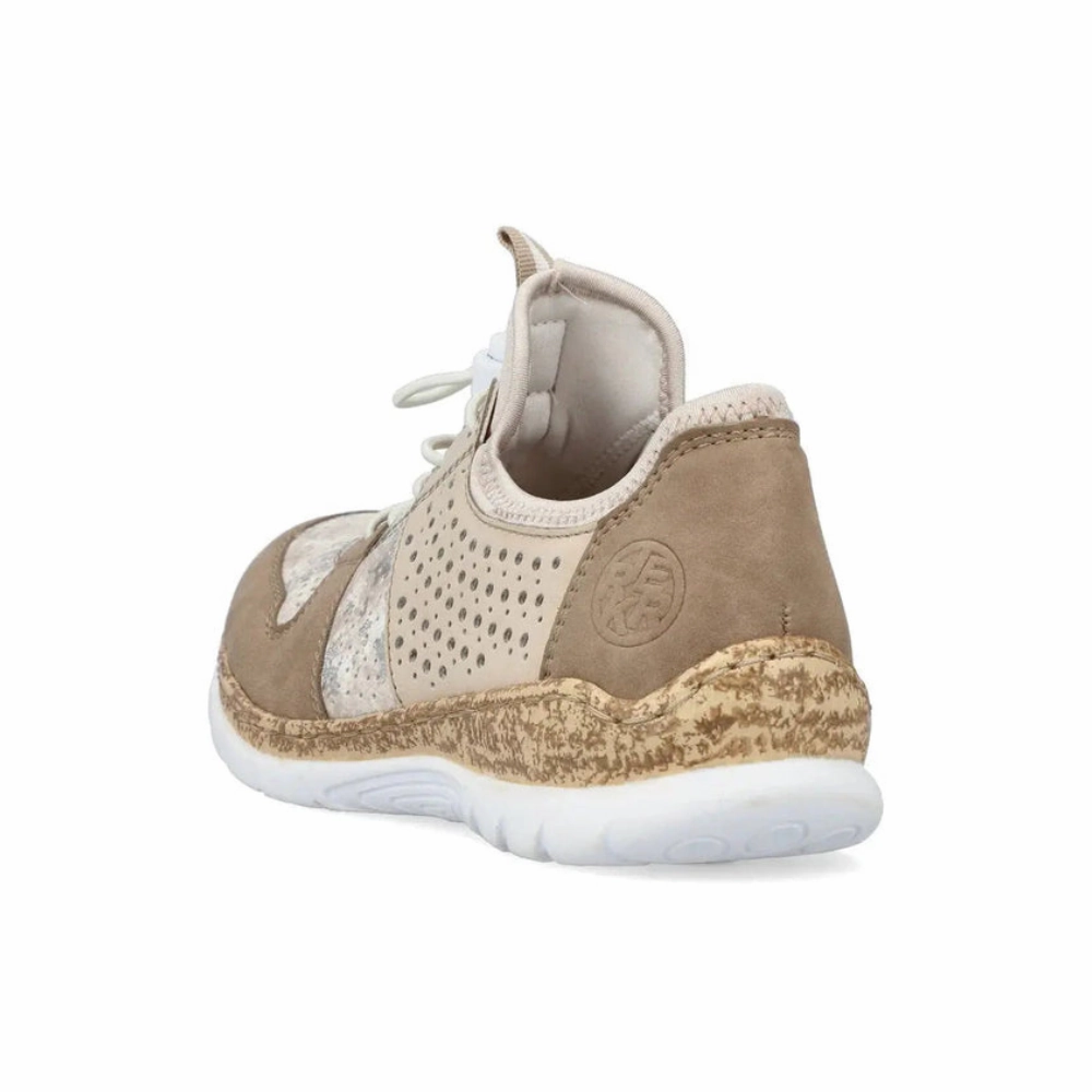 Rieker Nikita 55 Shell/Beige/Silver Shoe (Women's) Best Walking Shoes For Babies