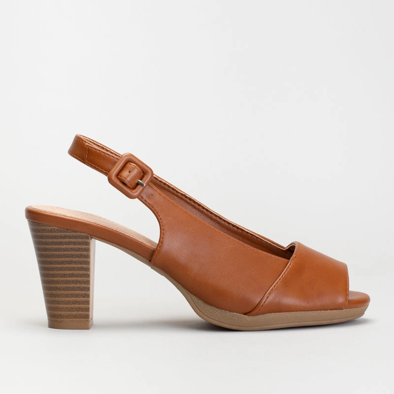 Sling Back Peep Toe High Heel Sandals