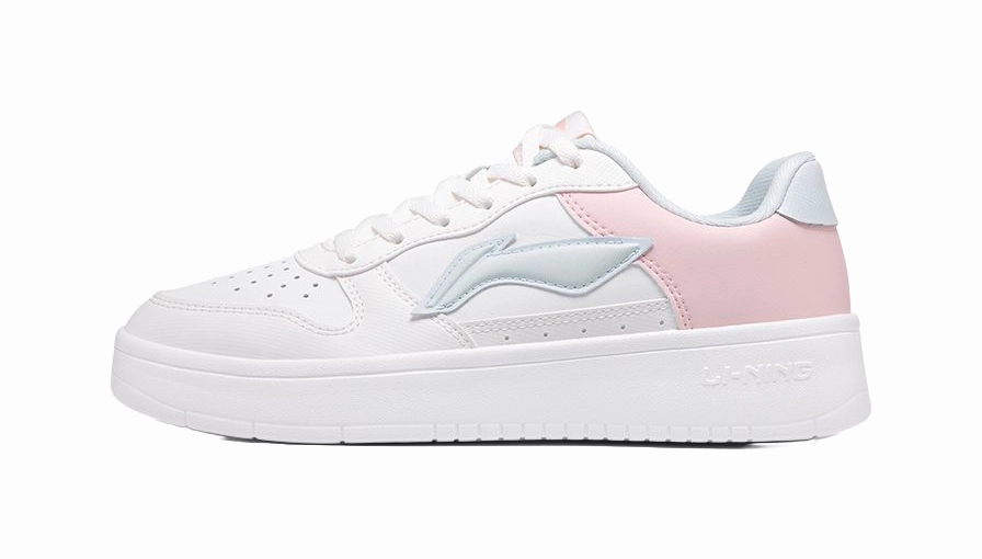 LINING Pontoon Boats Skateboard Shoes Women's Low top Mist White/Light Pink Ryz 365 Casual Shoes