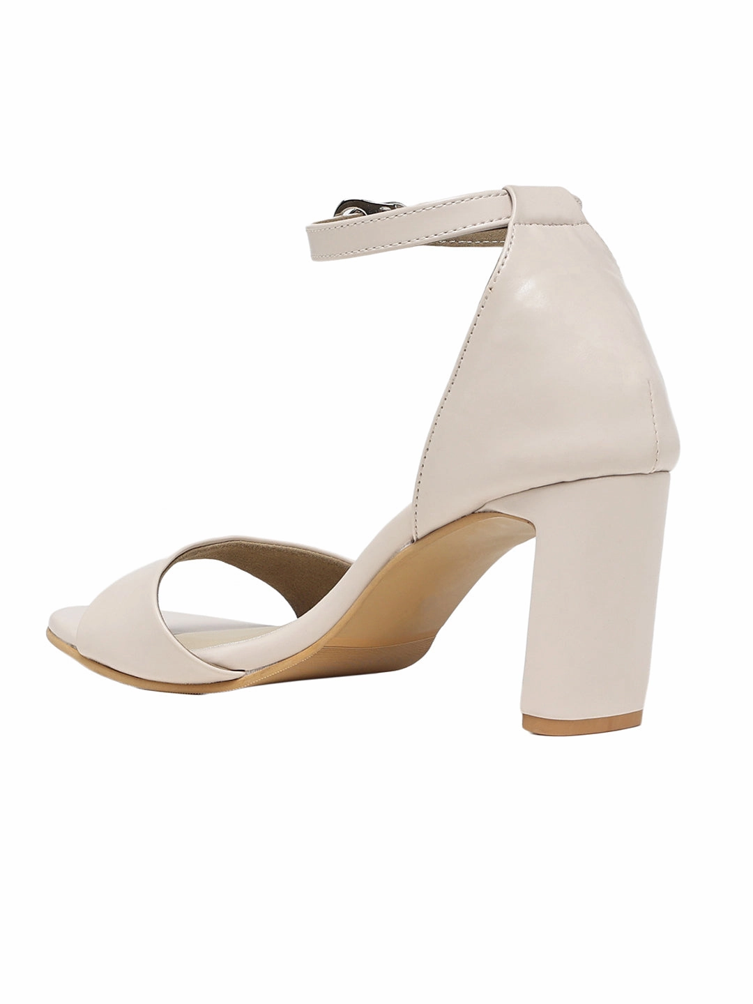 Karima Cream Block Heels High Heel Stiletto Sneakers