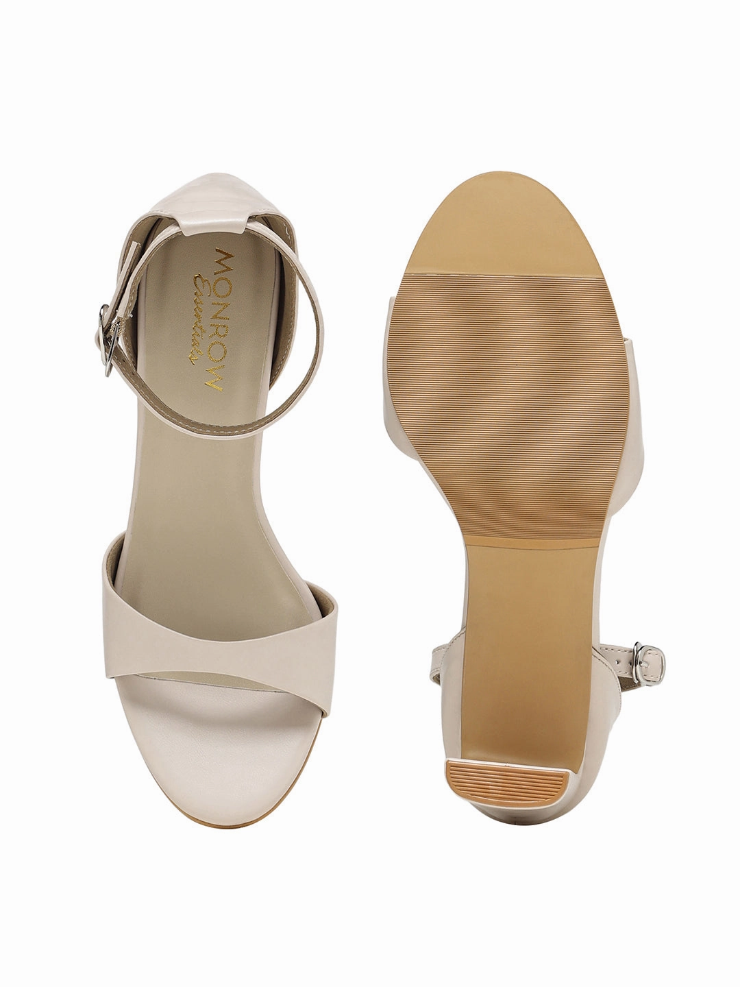 Karima Cream Block Heels High Heel Foot Damage