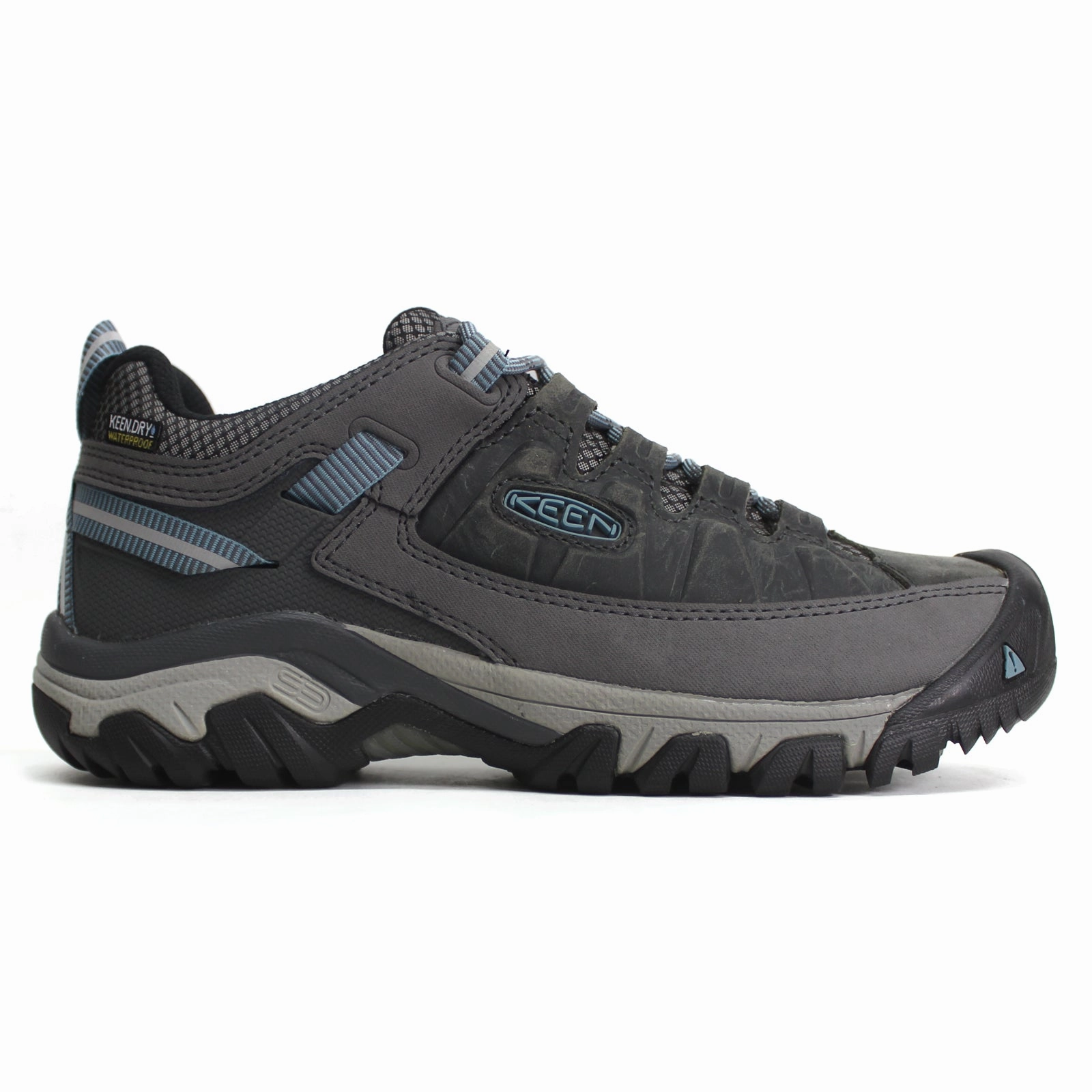 Keen Targhee III Leather Textile Women's Magnet Smoke Blue Lace Up Shoes Hiking Shoes With Cushion