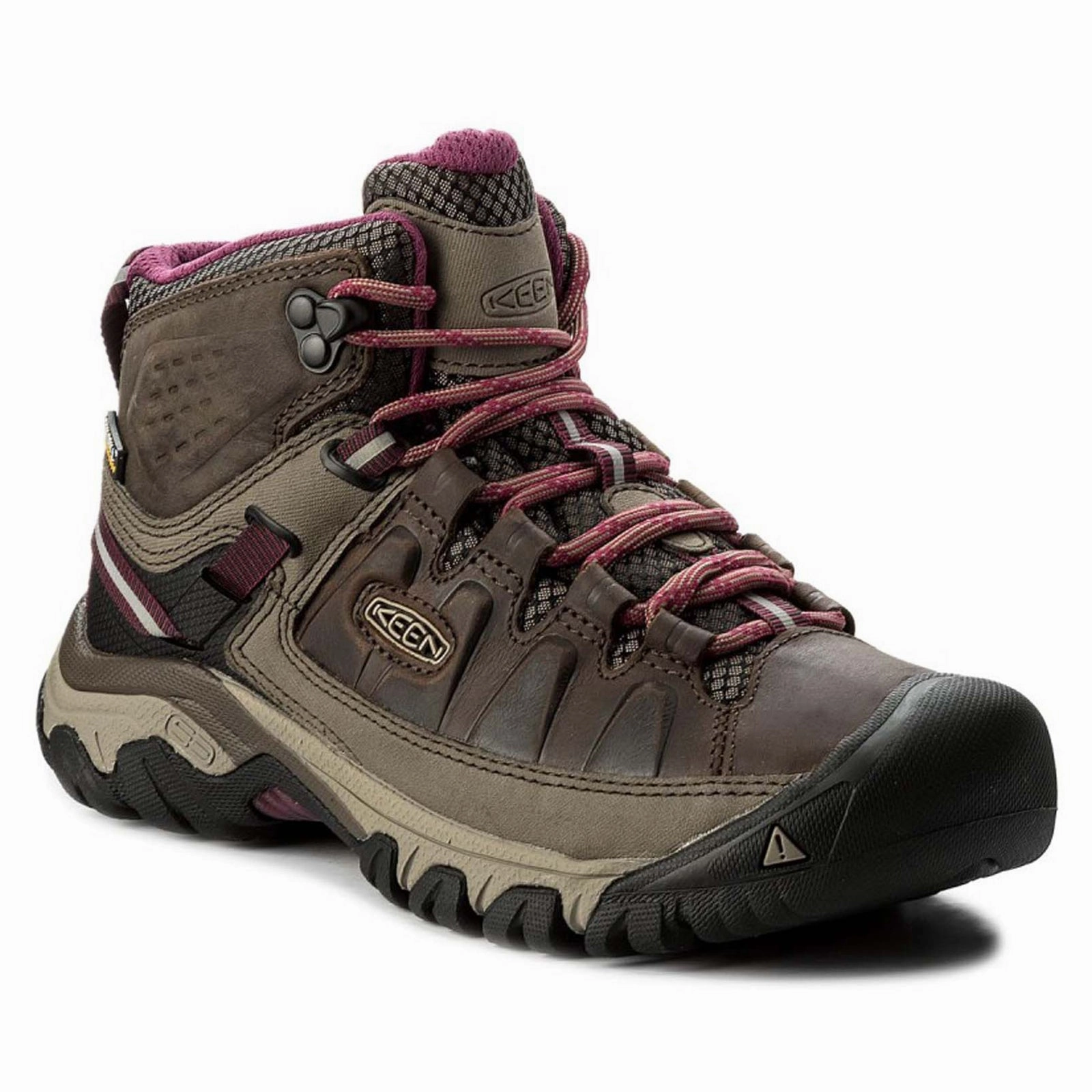 Keen Targhee III Mid Leather Textile Women's Ankle Weiss Boysenberry Boots Best Comfort Hiking Shoes