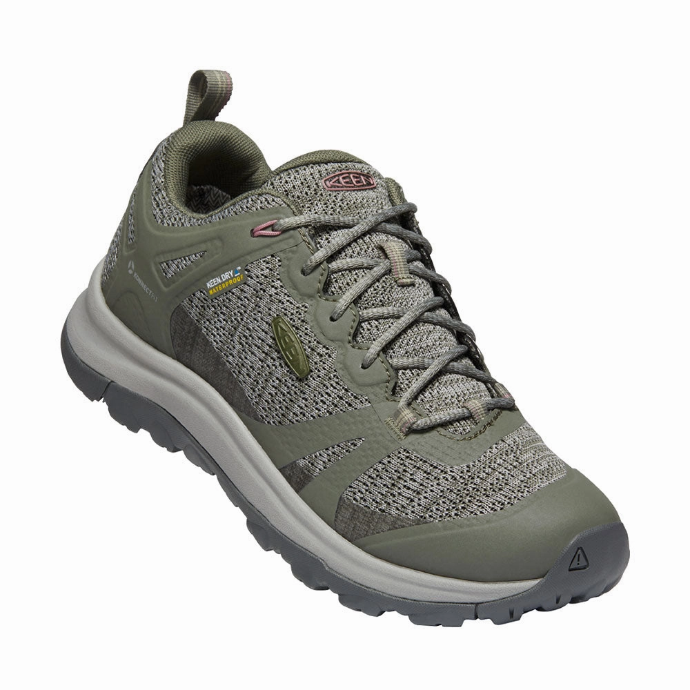 KEEN Women's Terradora II Waterproof Hiking Shoe- Dusty Olive / Nostalgia Rose Best Low Cut Hiking Shoes