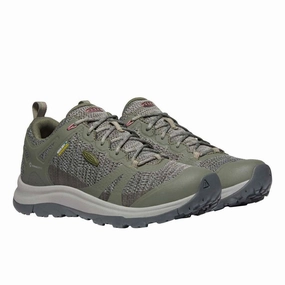 Safety Hiking Shoes KEEN Women's Terradora II Waterproof Hiking Shoe- Dusty Olive / Nostalgia Rose