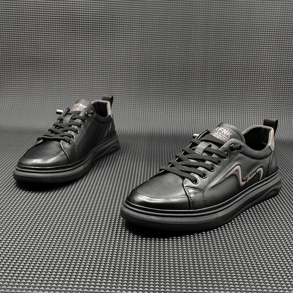 Best Flats Wading Shoes Men Fashion Minimalist Leather Flat Casual Shoes