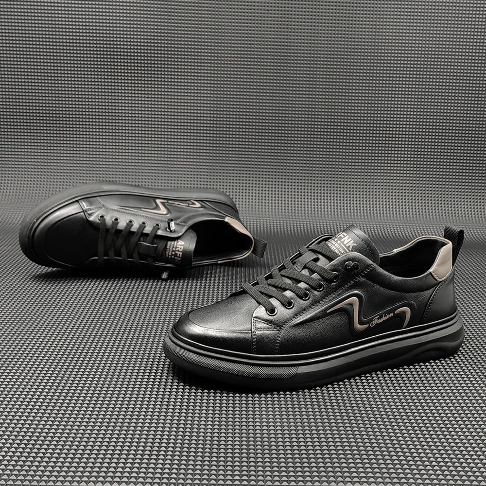 Men Fashion Minimalist Leather Flat Casual Shoes Best Walking Shoes For Feet