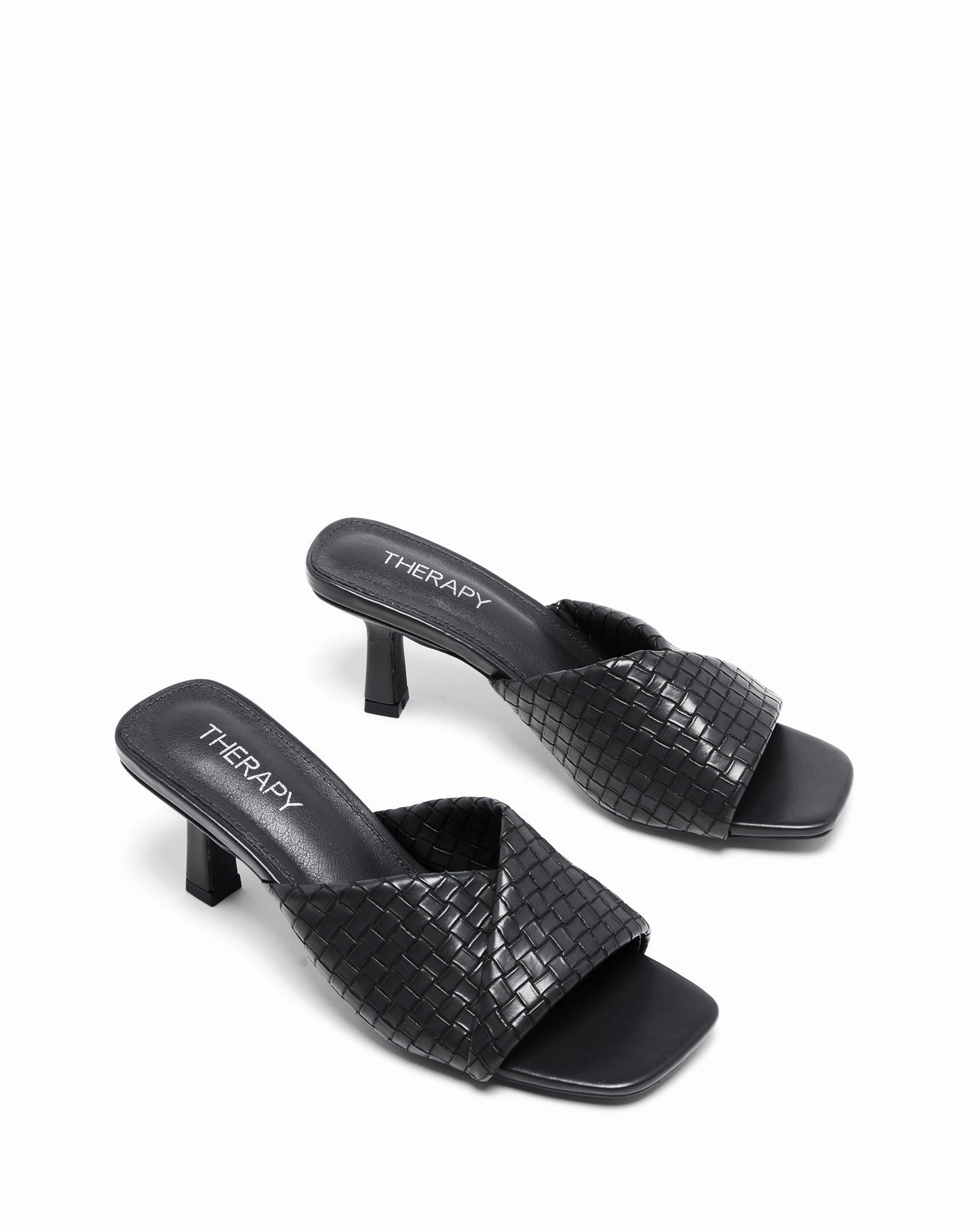 Kennedy Heel Black Ankle Cuff High Heels