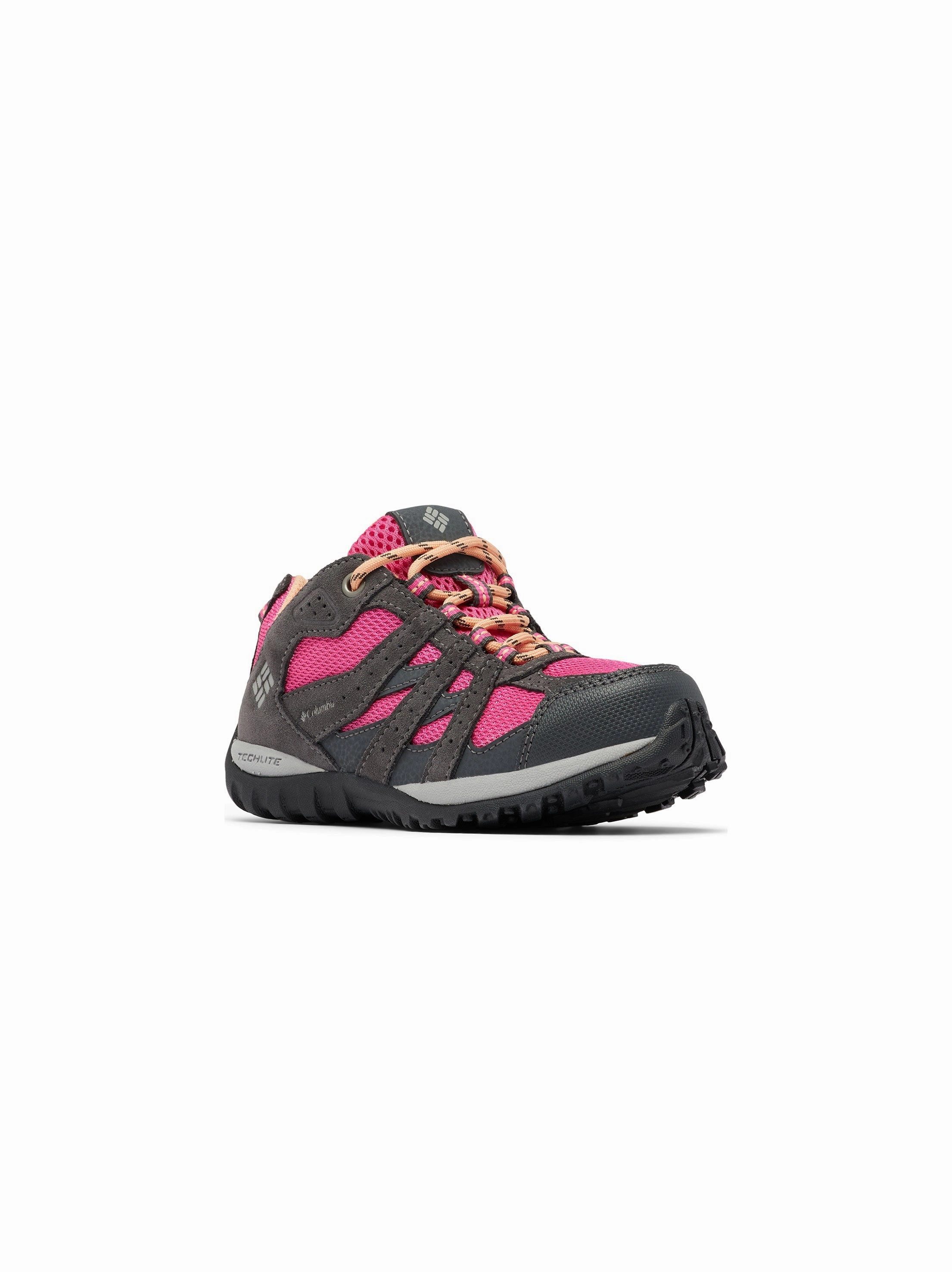 Amazon Hiking Shoes Kids Girl's Textured Hiking Shoes,Grey/Pink